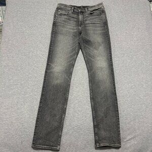 7 for All Mankind Jeans, Womens Size 30x33 Light Black Japanese Fabric